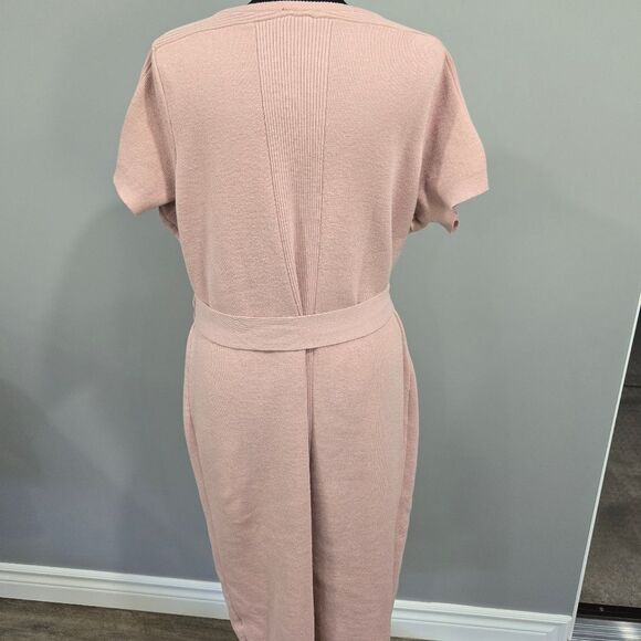 🐢 Torrid Mauve Pink Sweater Knit Self Tie Shift Dress Size 3 - Picture 13 of 17